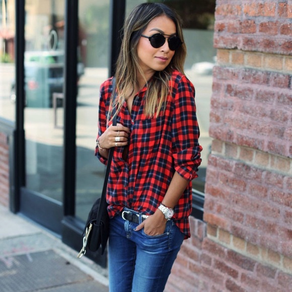 ♥️Banana Republic Plaid shirt - Picture 1 of 7
